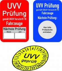 Aufkleber UVV-Prüfung