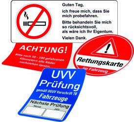 Service- & Infoaufkleber