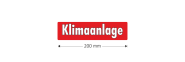 Ausstattungsaufkleber "Klimaanlage"