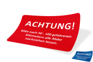 Nach 50 km Radschrauben nachziehen