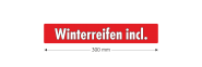 Ausstattungsaufkleber "Winterreifen incl."