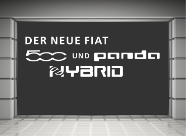Fiat 500 Hybrid Schaufenster 01 