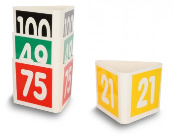 Leitzahlträger-Dachaufsteller mit Saugnapf I 25 Stück durchnummeriert