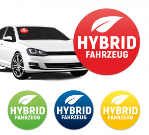 Aufkleber "Hybrid Fahrzeug"