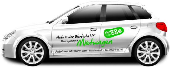 Mietwagen "Auto in der Werkstatt?"