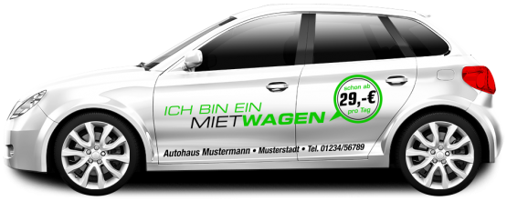 Mietwagen "Ich bin ein Mietwagen"