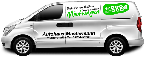 Mietwagen "Platz für was Großes" 