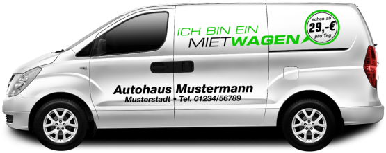 Mietwagen "Ich bin ein Mietwagen" 