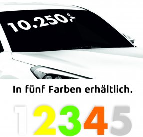 Preisziffern-Aufkleber / Set aus 166 Zahlen & Zeichen - wetterfest