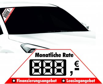 Monatl. Raten Aufkleber, eckig