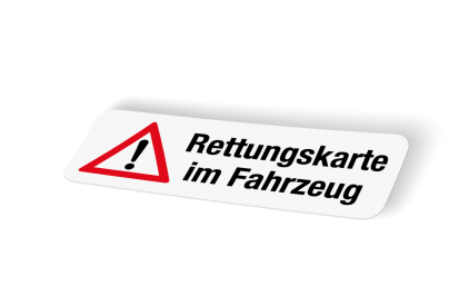 Aufkleber "Rettungskarte im Fahrzeug"