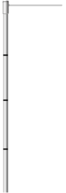 Teleskop-Fahnenmast