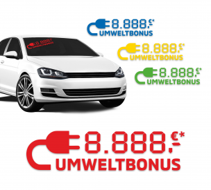 Aufkleber "Umweltbonus"