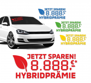 Aufkleber "Hybridprämie"