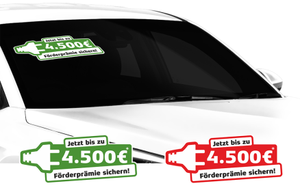 Aufkleber "Plug-In-Hybrid Förderprämie" 