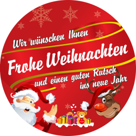 Weihnachts Design 01 Aufkleber rund 
