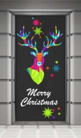 Weihnachten Design 06 Eingangstür 