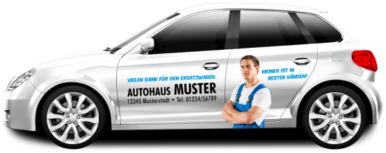 Werkstattersatzwagen "In besten Händen"