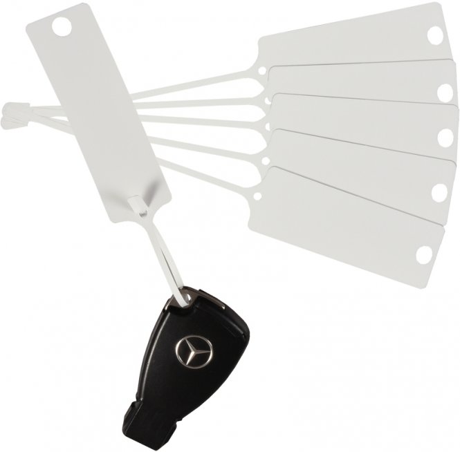 Eichner PP-Schlüsselanhänger 100 Stück Grau - Praktische Schlüsselbänder Bulk-Packung