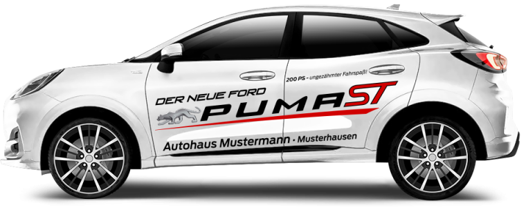 Auto Türgriffmulden Schutzfolie Ford Puma I ab 2019 - im 4er Set  (transparent) - Fritz Motorsport