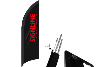 Beachflag Komplettsystem "Curved" PREMIUM 