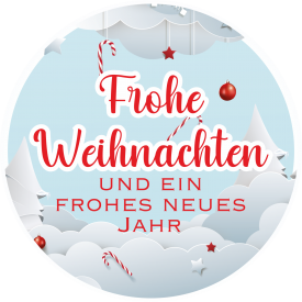 Weihnachts Design 07 Aufkleber rund